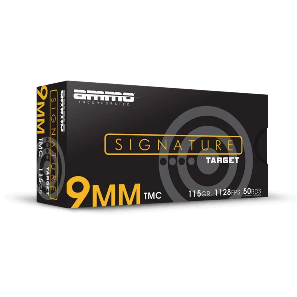 Ammo Inc Signature Handgun Ammunition 9mm Luger 115gr TMJ 1180 fps 50/ct